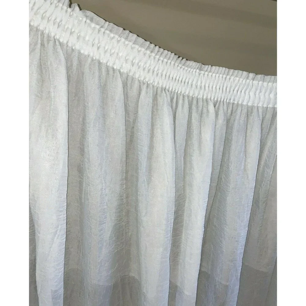 1 Rare Antique Tulle Handmade Curtain Victorian Vintage White Sheer Tussore Wide